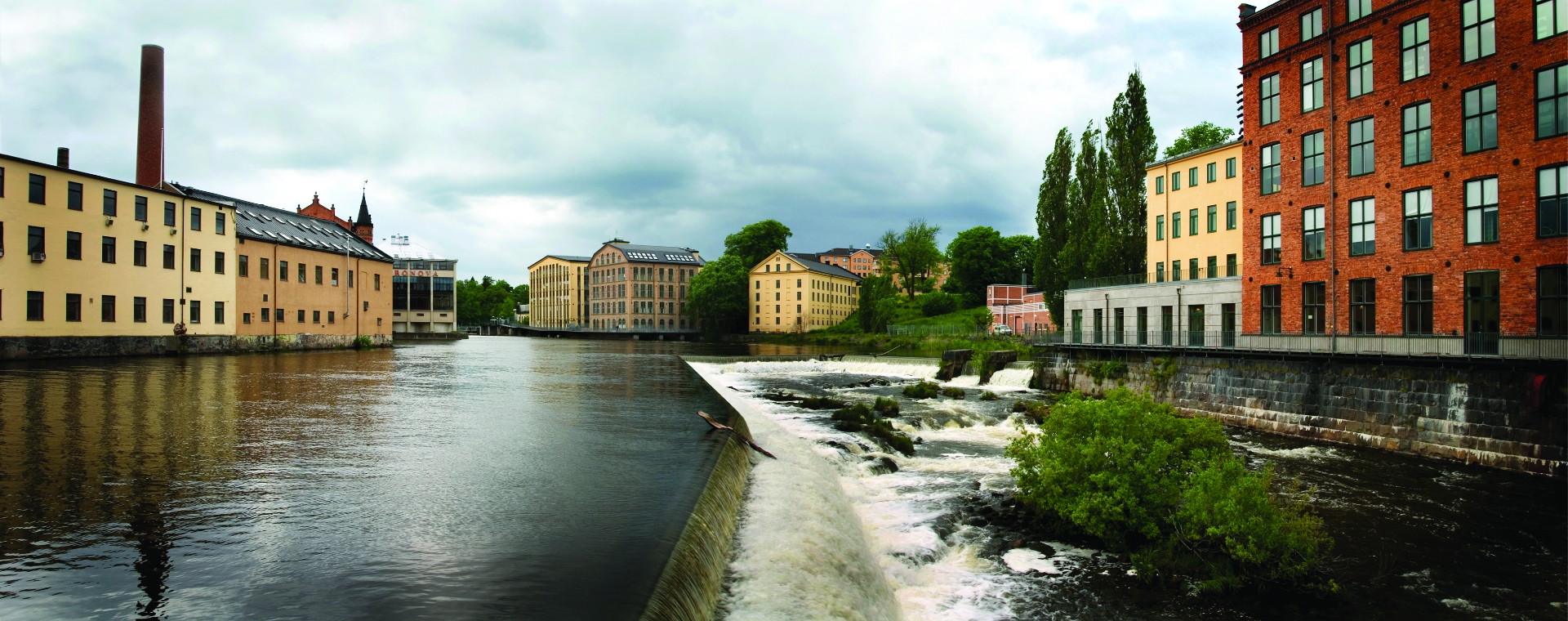Norrköping stad med Motala ström